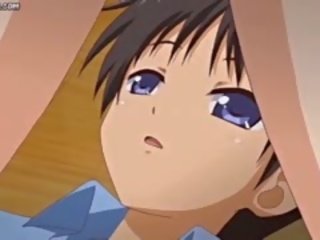Neķītras anime jāšana a dzimumloceklis par grīda